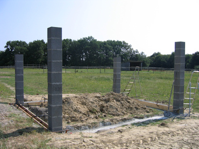abri en construction à Rieutort